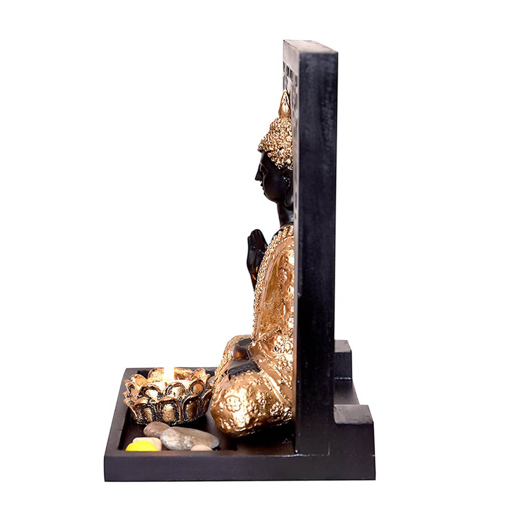 Black And Golden Lord Buddha Idol Showpiece Online