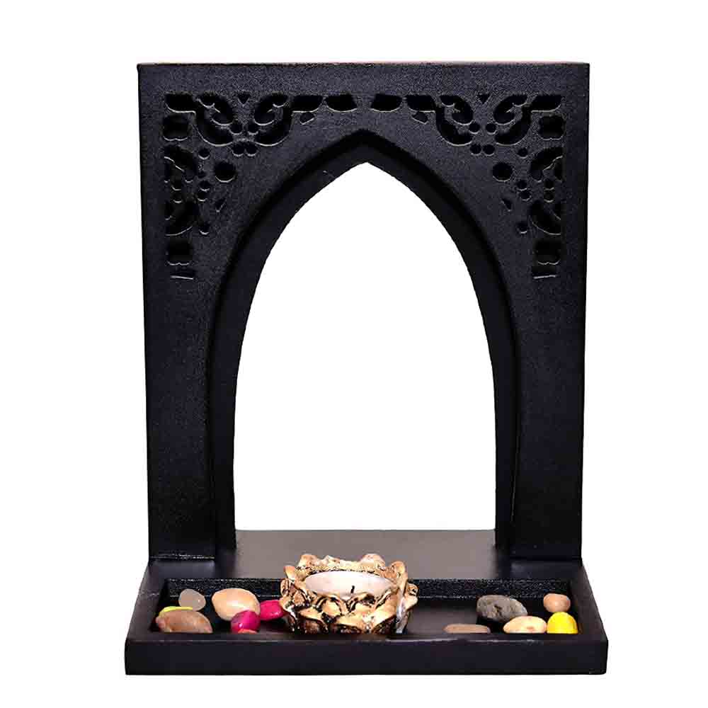 Black And Golden Lord Buddha Idol For Home