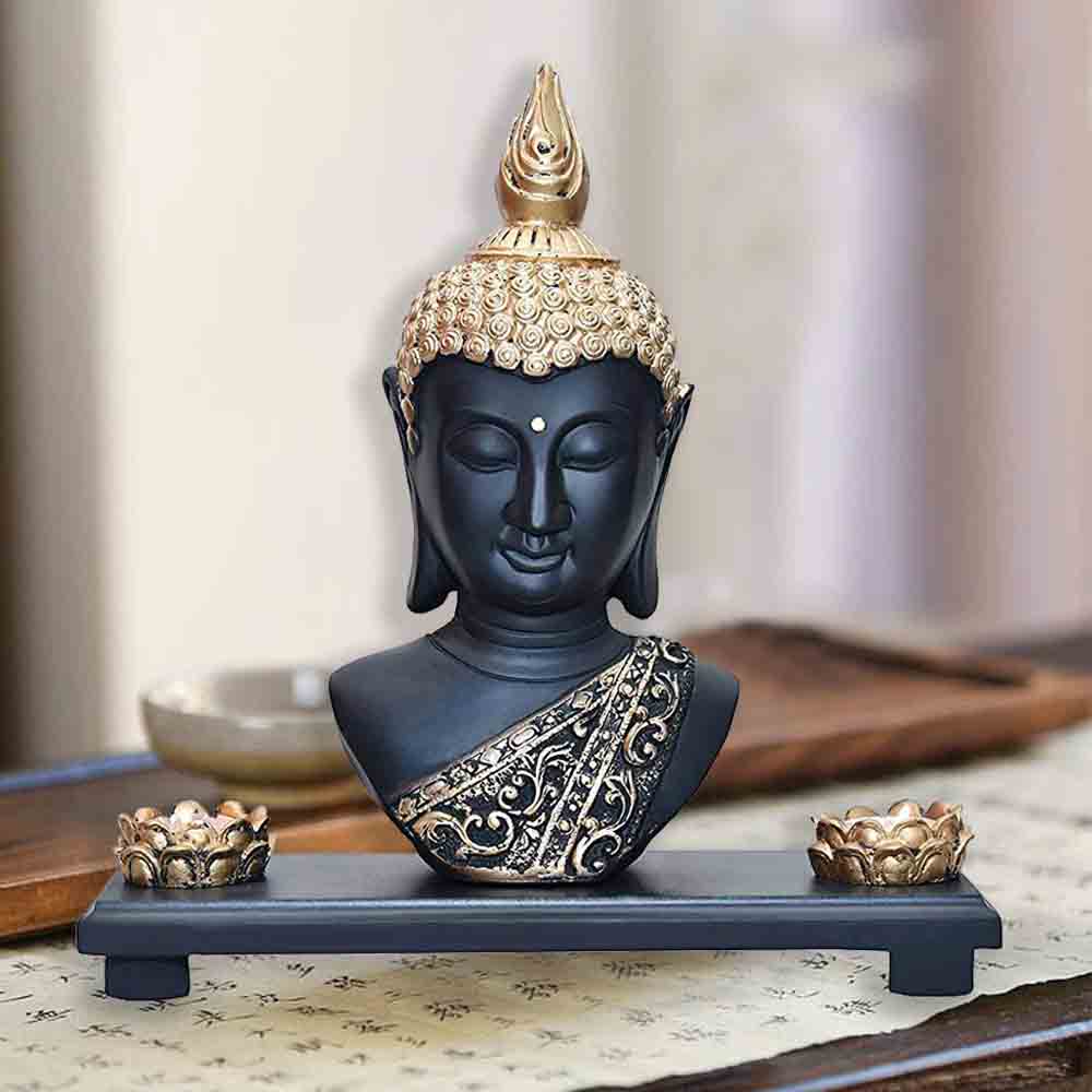 Divine Buddha Idol on a Platform
