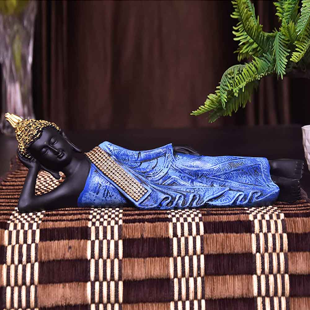 Blue And Black Polyresin Buddha Statue