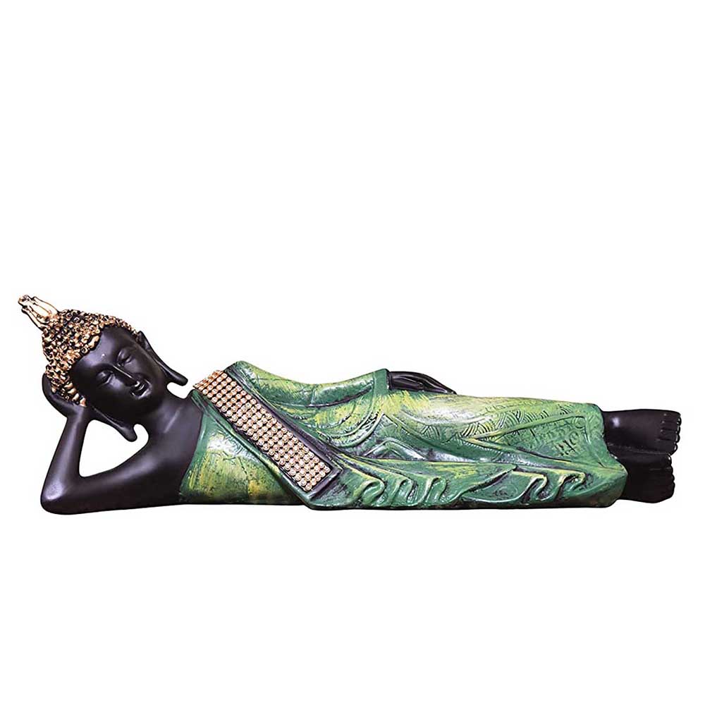 Green Divine Resting Buddha Statue