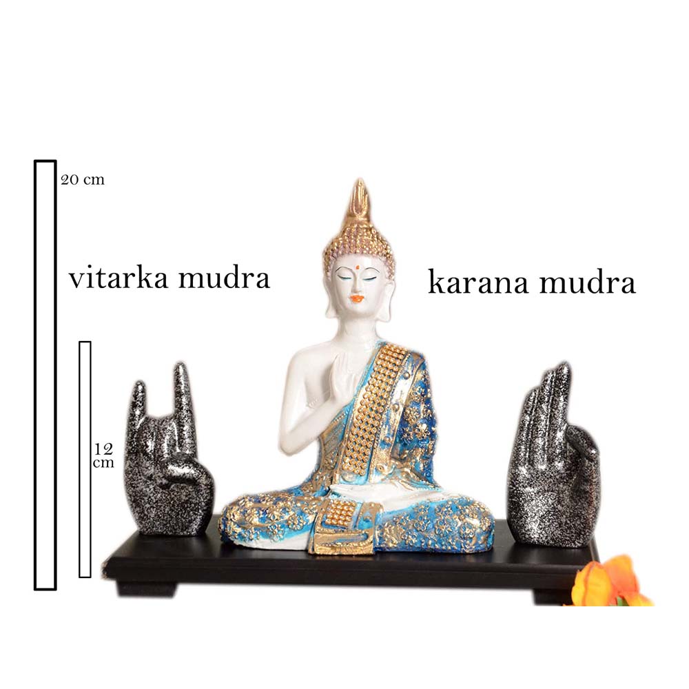 Polyresin Divine Buddha Idol Multicolour
