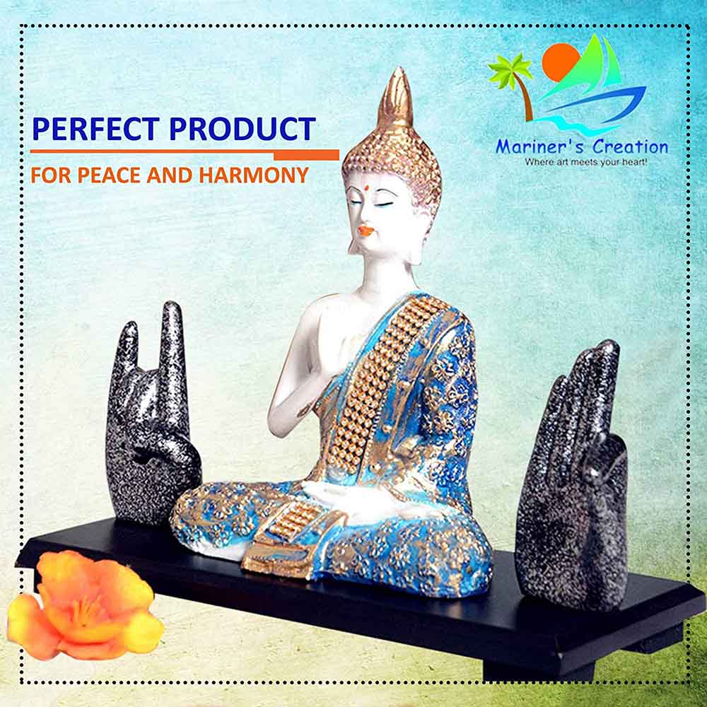 Polyresin Divine Buddha Idol Multicolour Online