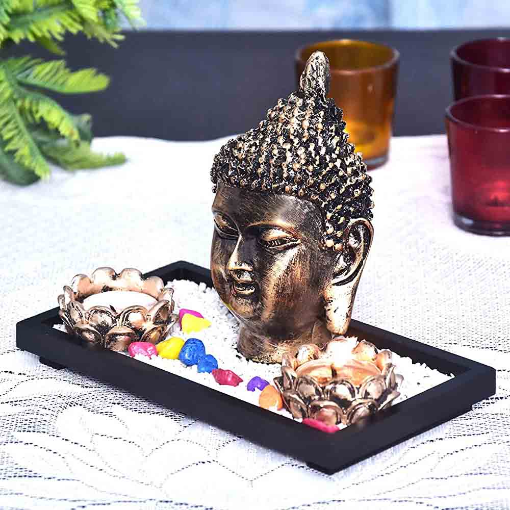 Antique Buddha Face Figurine