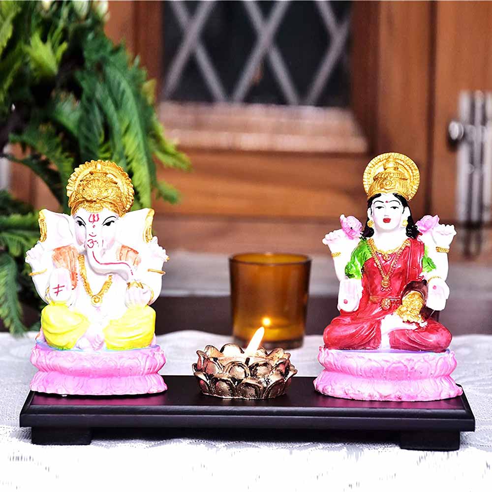 Lakshmi Ganesha Statue Set