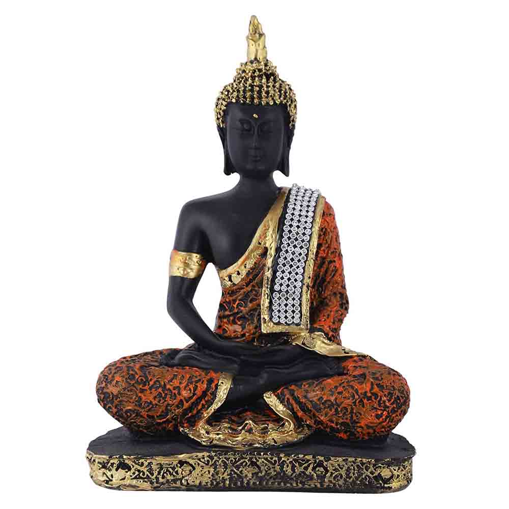Bright Ceramic Buddha Idol as a Purity Offering Focus