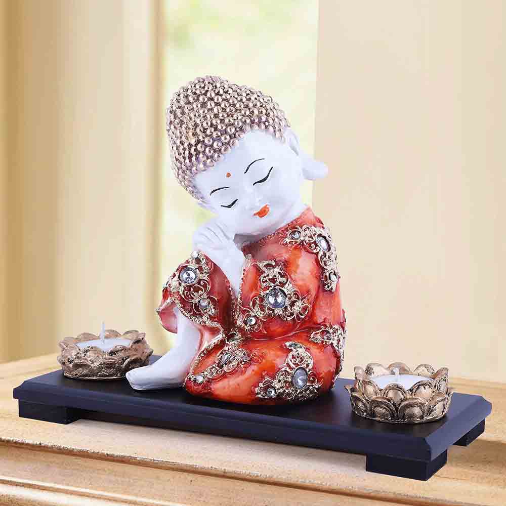 Polyresin Baby Buddha Idol  Multicolour Online
