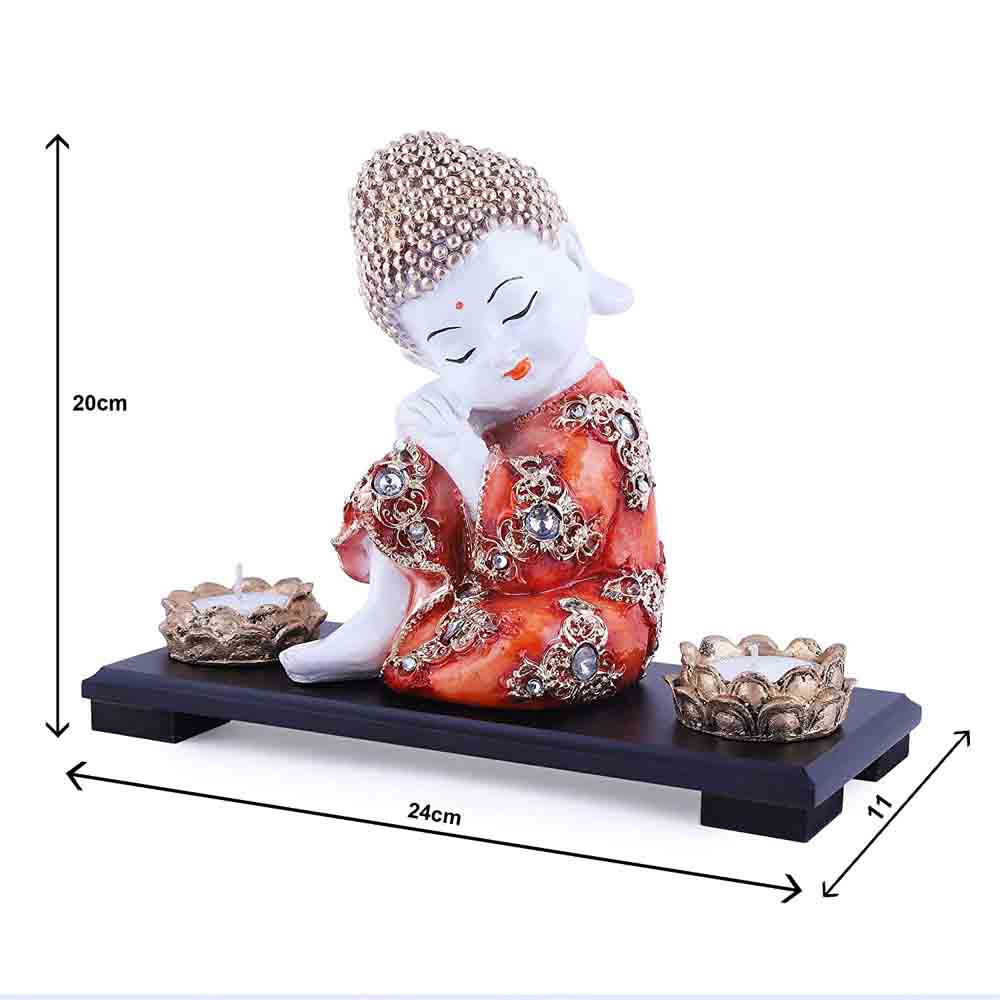 Colorful Polyresin Baby Buddha Statue