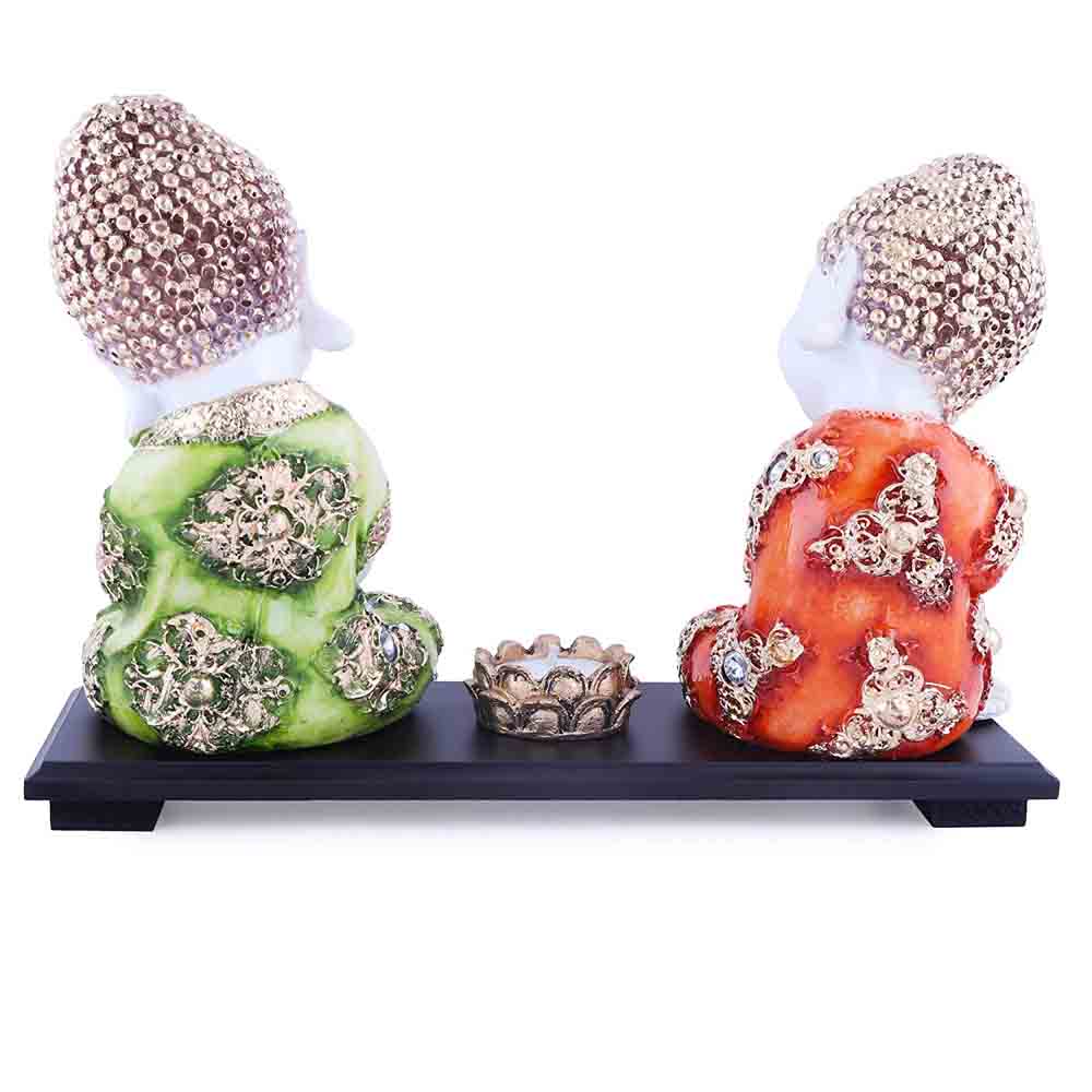 Resin and Marble Gautam Buddha Showpiece for Home Decor