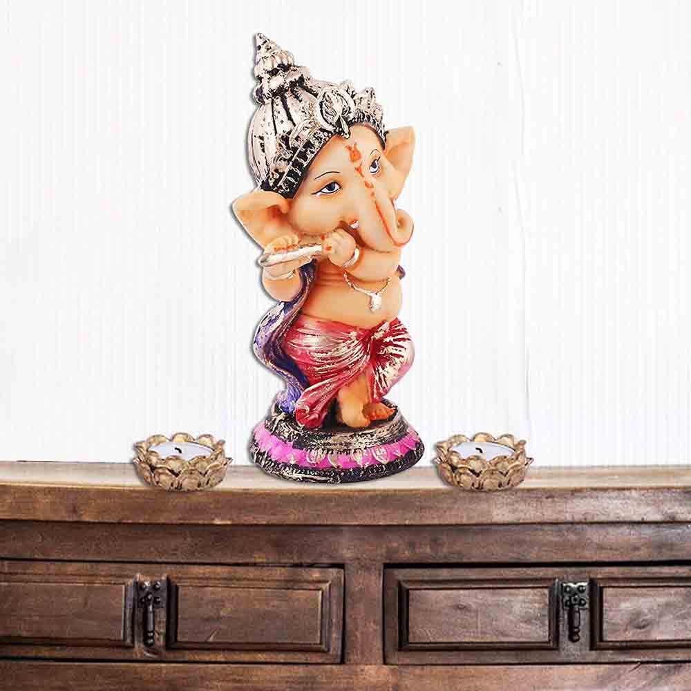 tall resin corner statue to complete the calming glow ensemble