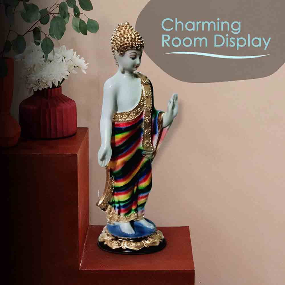 Standing Buddha Statue on a Platform