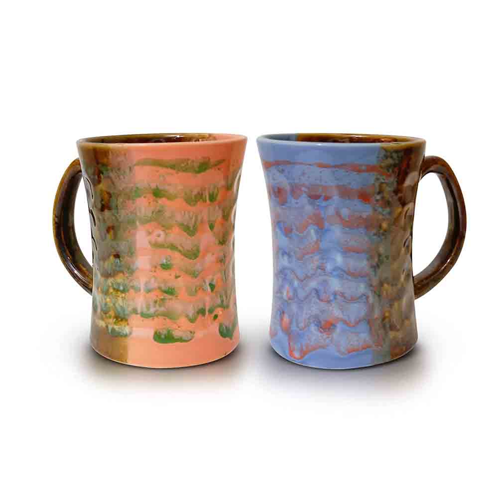 Set of two Earthy looking Coffee Mugs Online