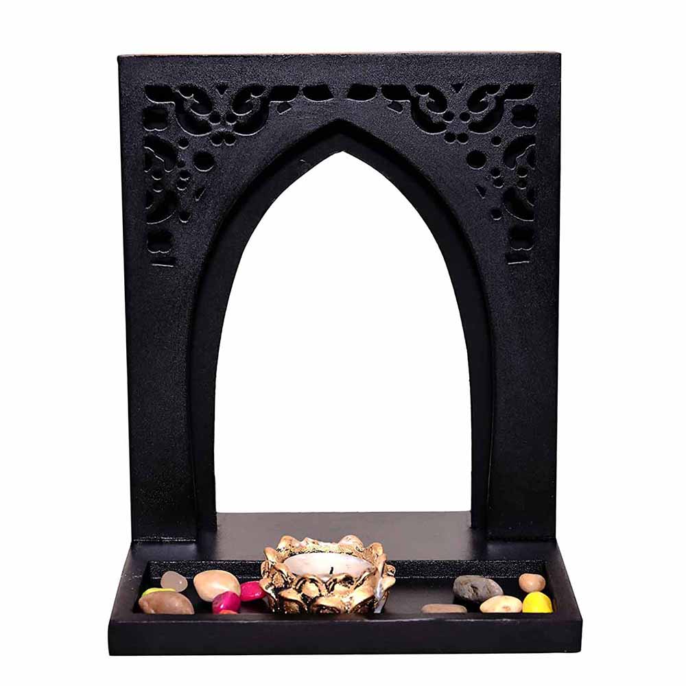 Abhay Mudra Buddha Showpiece on Royal Tray