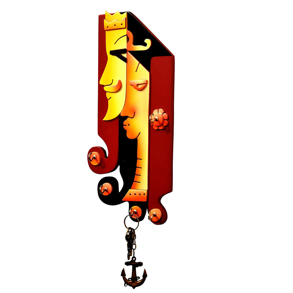 Key Holder Wooden Wall Hanging