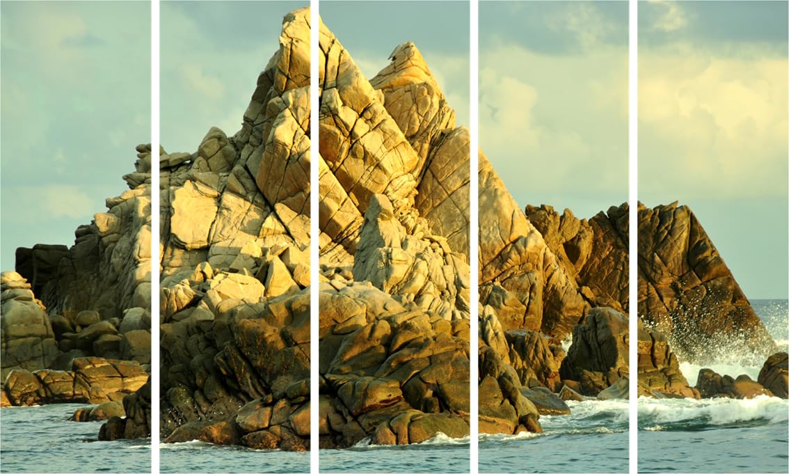 Rocks-tacular 5-Panel Framed Wall Art to Rock Your Walls (150x76cm)