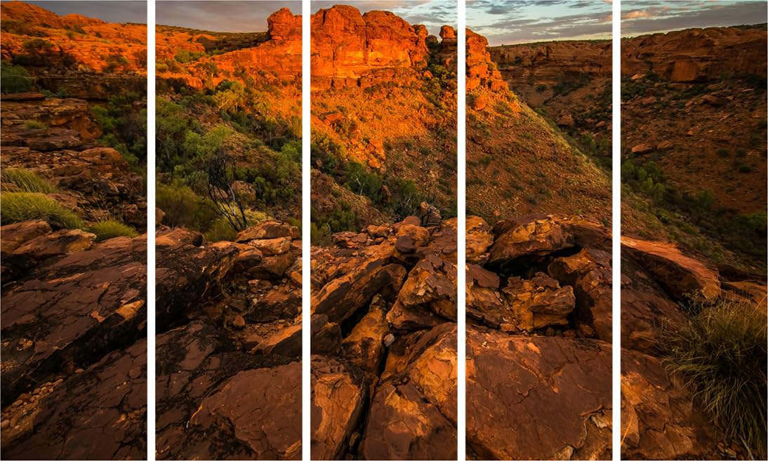 Hill-some 5-Panel Framed Photography Wall Art That'll Make Your Walls Go Wow (127x76cm)