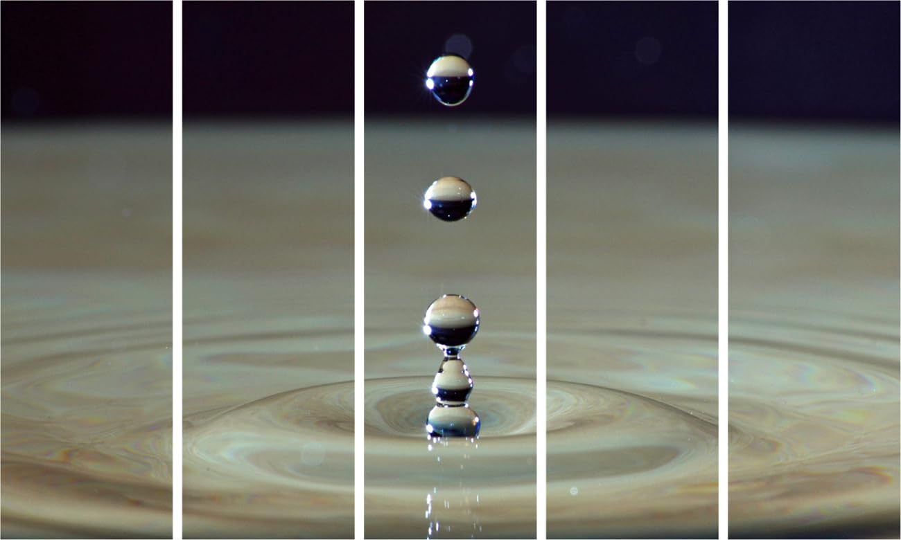 Droplet-tastic Water Photography Wall Art  Framed Multi-Panel Masterpiece