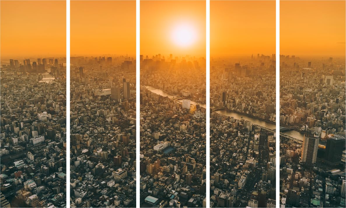 Sunrise-sational 5-Panel Photography Framed Wall Art to Wake Your Walls (127x76cm)