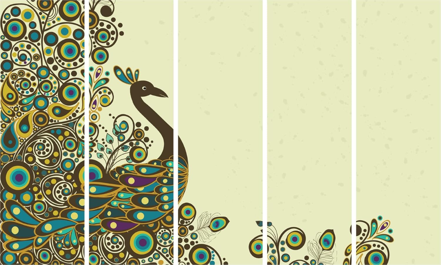 Peacock-tacular Multi-Frame Wall Art That'll Make Your Walls Strut - Premium Framed Spectacle (150x76cm)