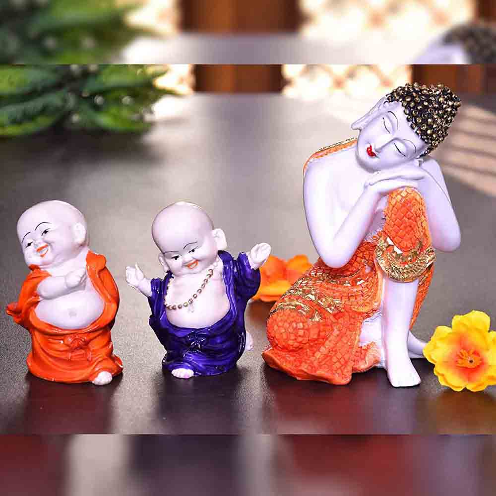 White Polyresin Buddha Statue
