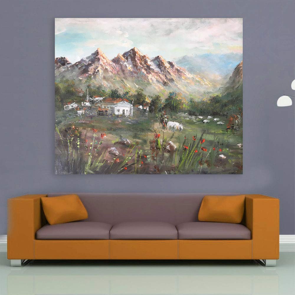 Countryside Calm Unframed Wall Art That Hugs Your Walls With Peace (91x76cm)