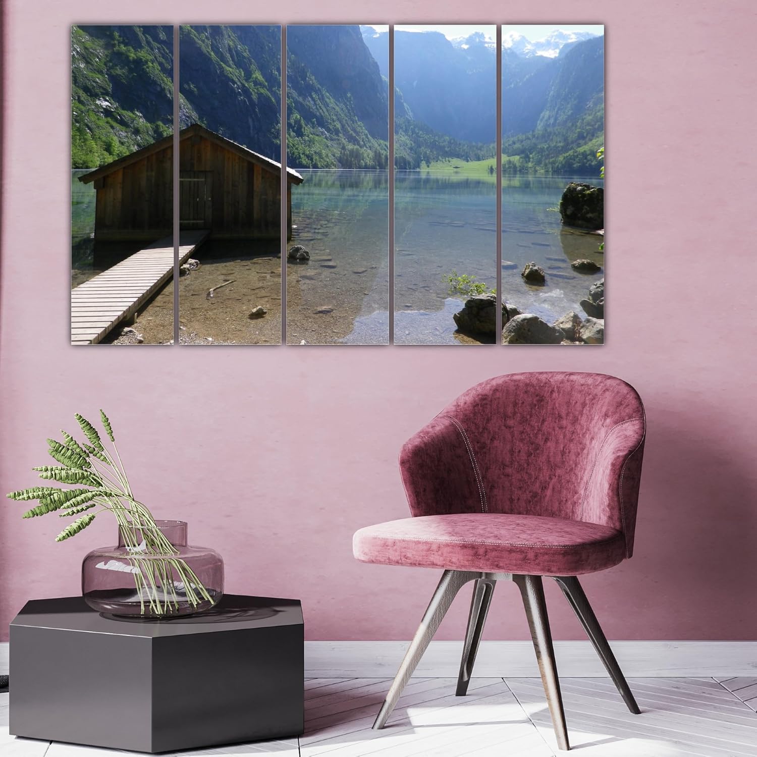 Close-up of Nature's Snapshots: Photography Framed Wall Art showing vibrant colors and sturdy frames on a white wall.