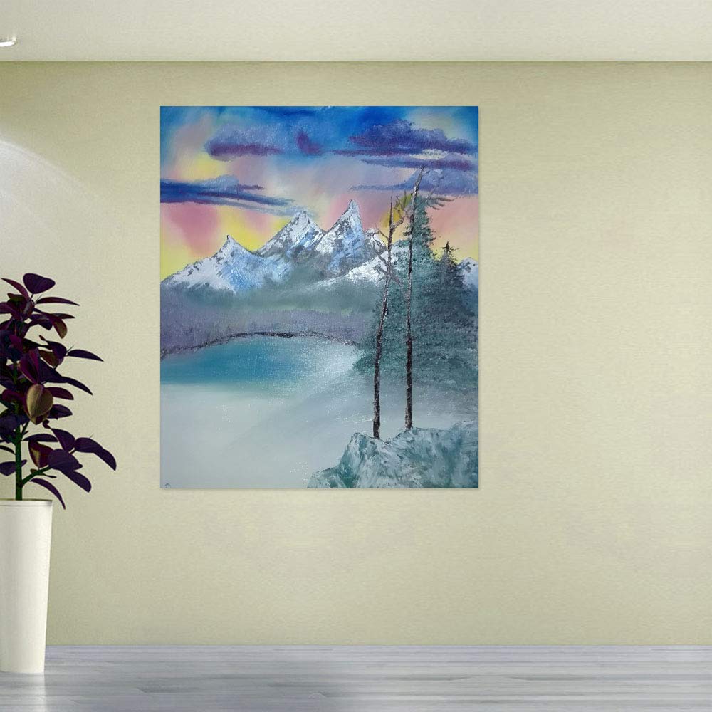 Hill-Yeah to Serene Skies: Unframed Nature Wall Art shows luminous sky over pristine green hills.