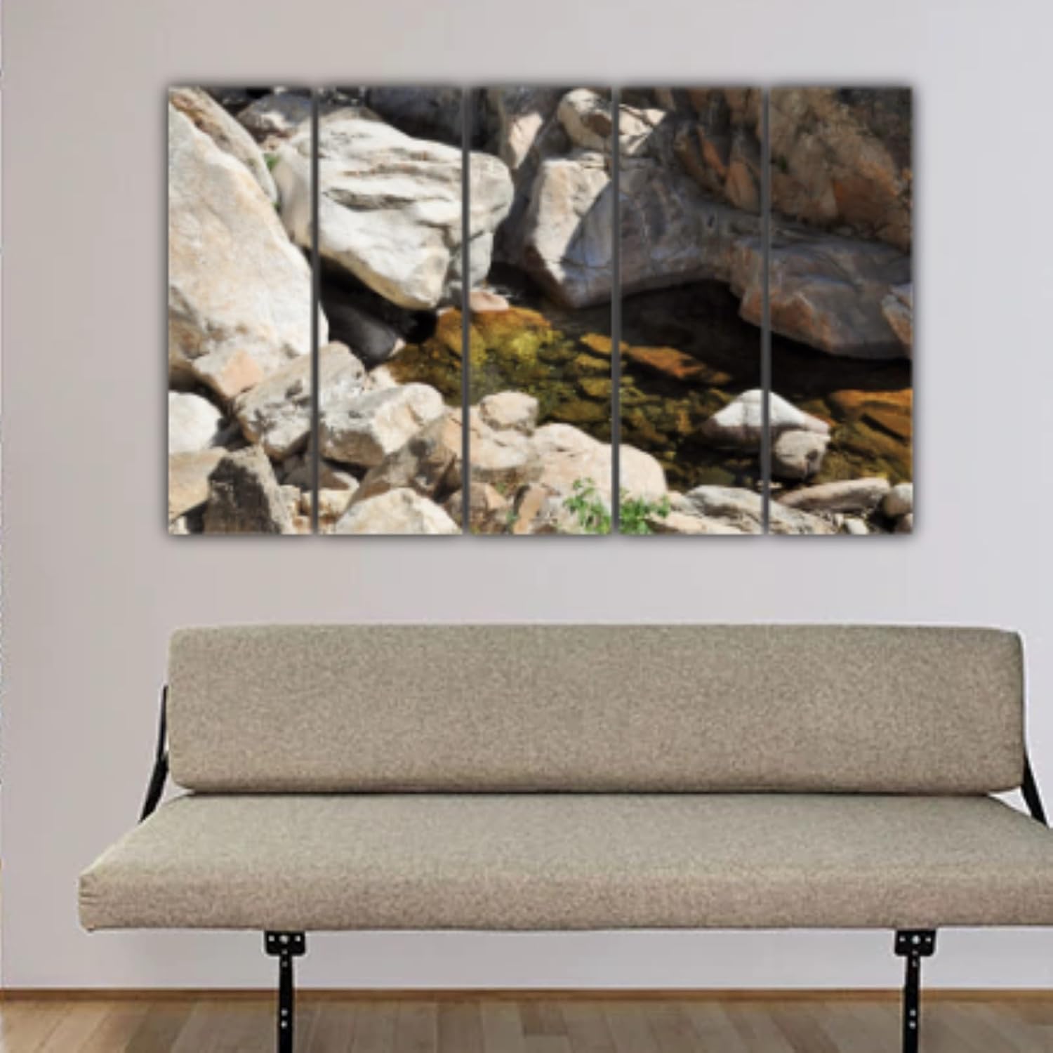 Rock Your Walls: Mega Multi-Frame Photography Framed Wall Art close-up view of textured rock canvas print