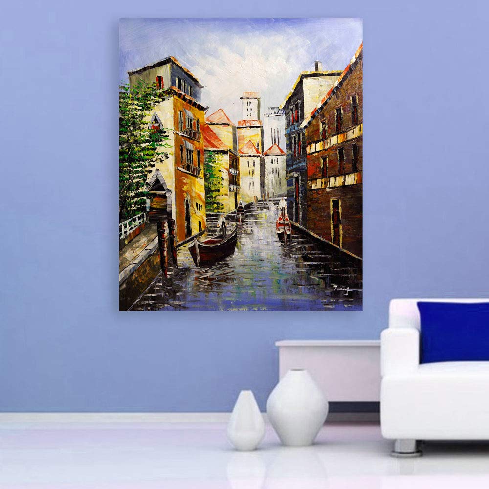 Front view of City-Slick Unframed Wall Art That'll Make Your Walls Skyline Jealous showing vibrant cityscape print