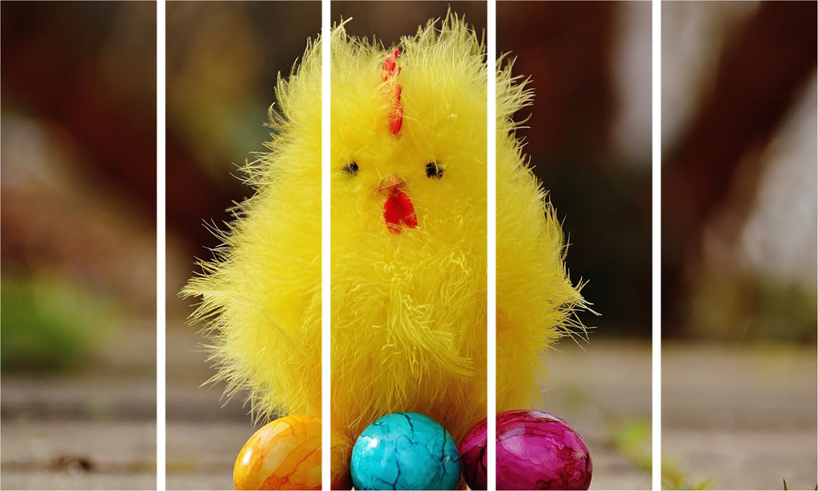 Chick-tastic Multi-Frame Chicken Photography Wall Art - Framed for Egg-cellent Home Style (127x76cm)