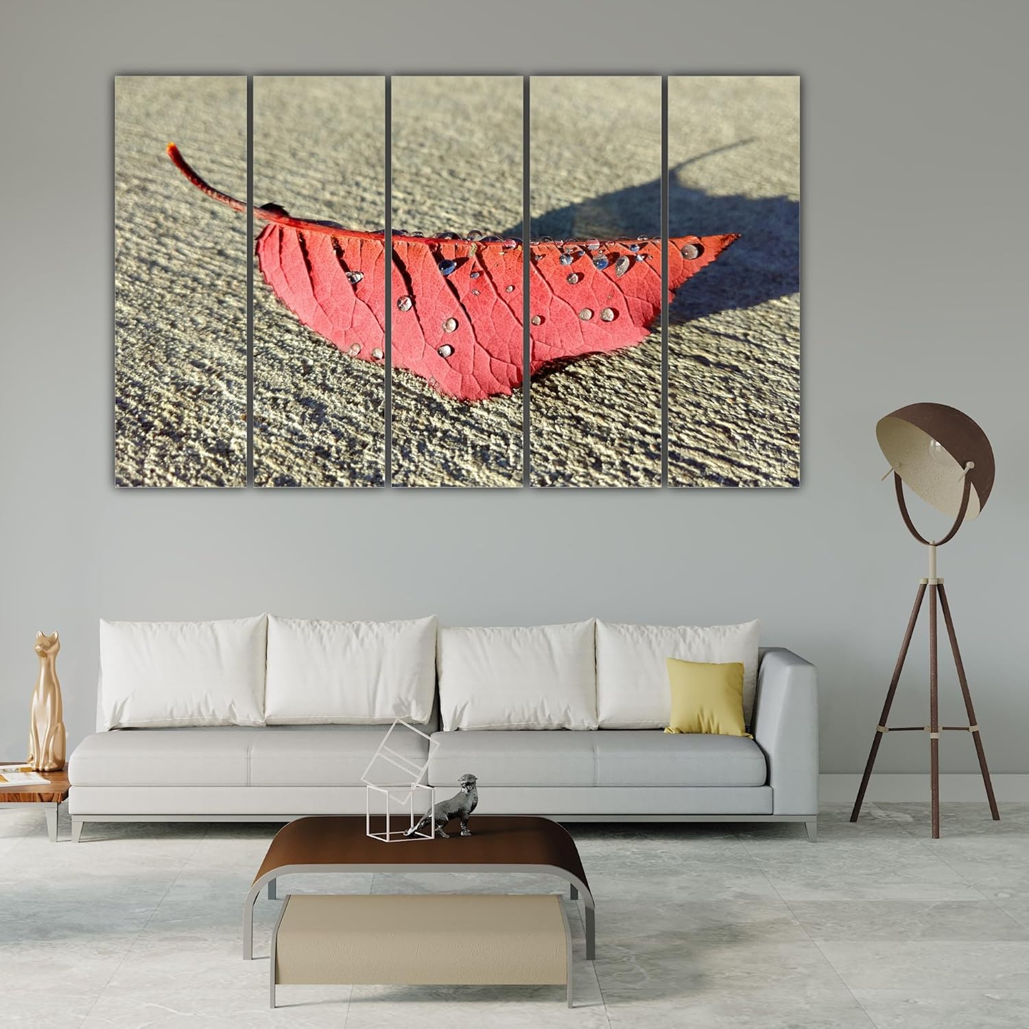 Vibrant leaf imagery in the Leaf-tastic Multi-Frame Wall Art to Make Your Walls Jealous with splash-proof finishes for standout wall art.