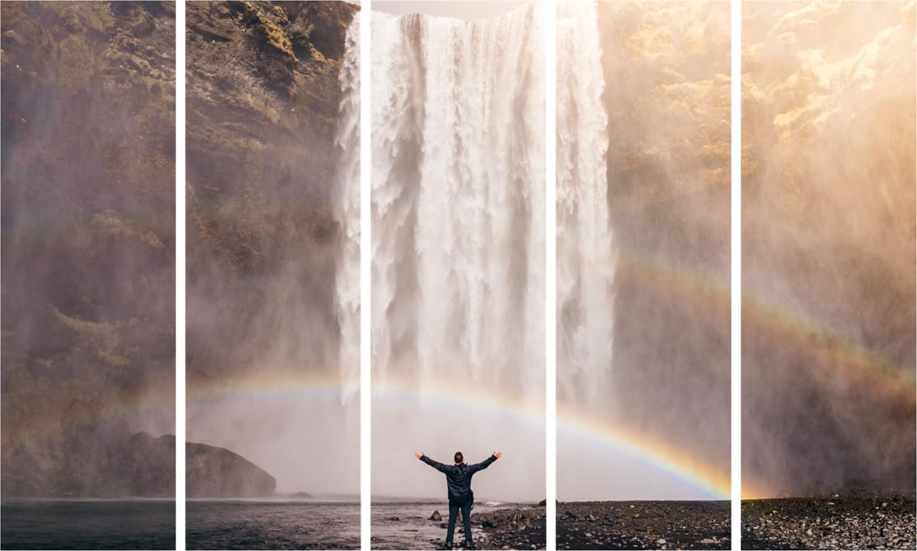 Make a Splash: Waterfall Wonder Framed Wall Art Thatll Flow Into Your Room (150x76cm)