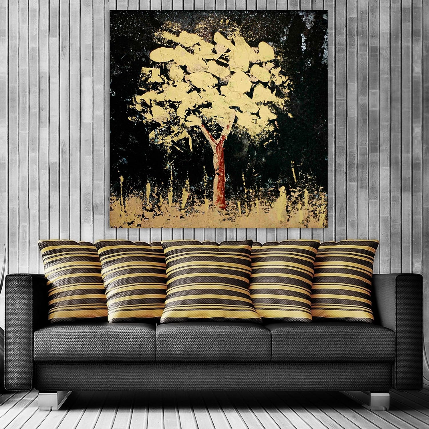Tree-mendous Lonely Tree unframed Wall Art showcasing a solitary tree in muted earthy tones