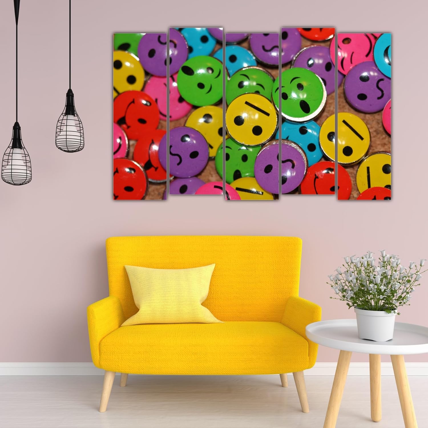 Detailed view of Grin and Hang It: Multi-Frame Photography Framed Wall Art for Smile Squad with splash-proof MDF frames.