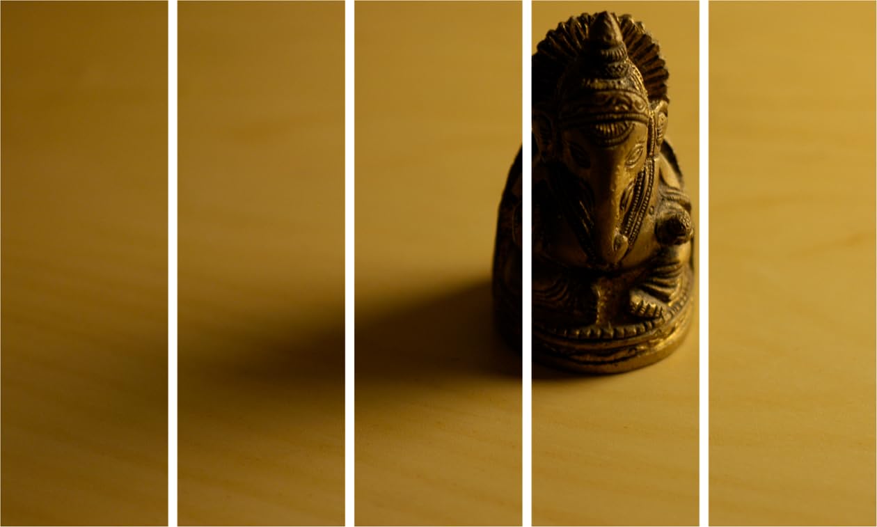 Ganesha-tastic Five-Frame Fiesta: The Ultimate Framed Wall Art (127x76cm)