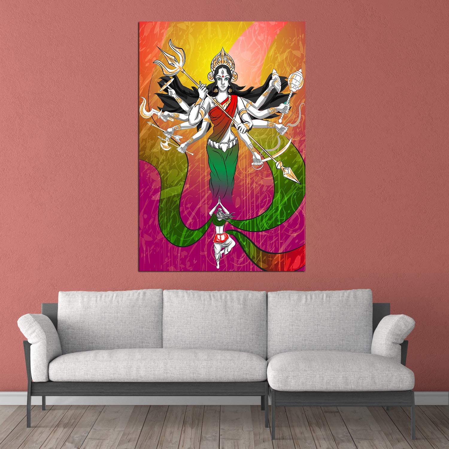 Durga-lujah! Unframed Hindu Wall Art to Bless Your Walls (91x61cm Canvas)