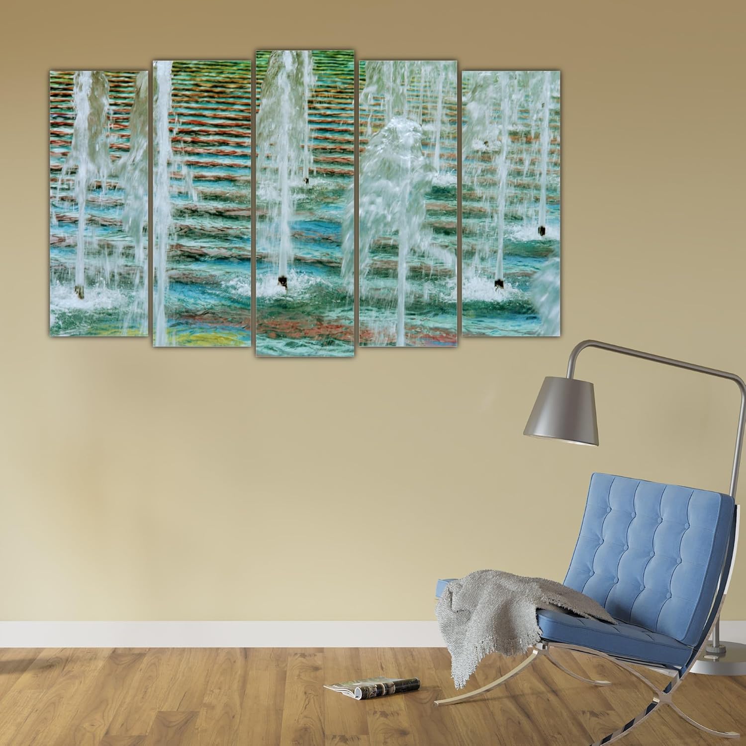 Close-up of lush green trees captured in the Forest Whispers framed wall art.