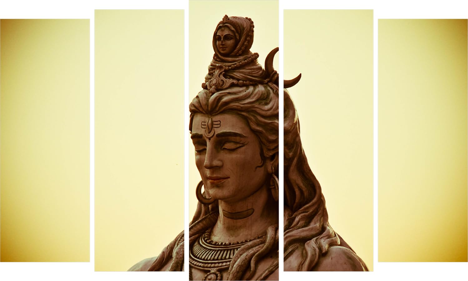 Shiva-tastic 5-Frame Vinyl Wall Art That'll Rock Your Space - 150x76cm Framed