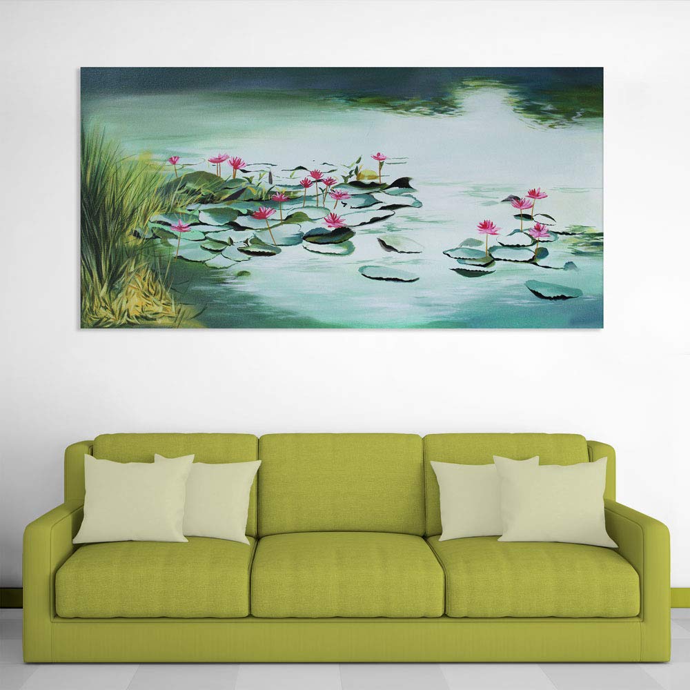 Nature-ally Calm: Framed Canvas Wall Art That'll Leaf You Breathless (85x40.5cm)