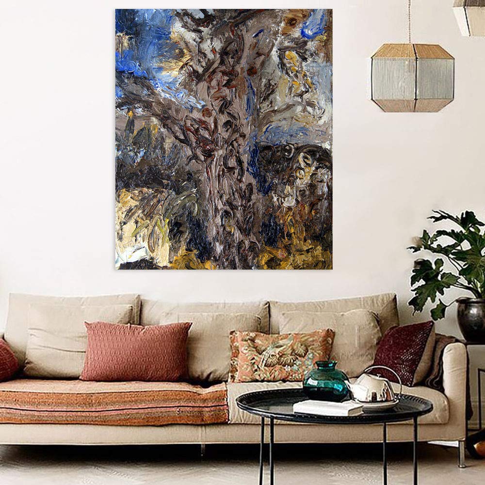 Warp Your Walls: Unframed Intergalactic Storm Wall Art (91×76cm) hanging above a contemporary sofa.