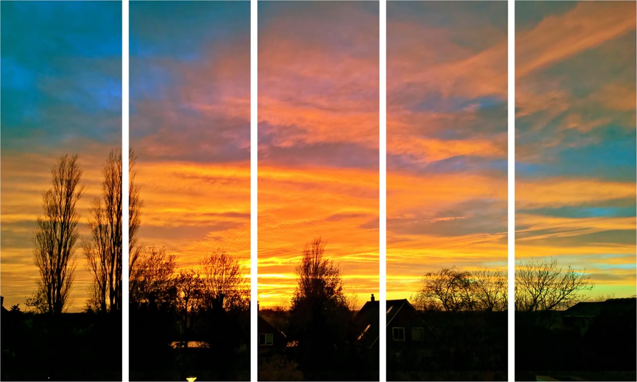 Sunset-tastic Multi-Frame Framed Wall Art for Radiant Vibes