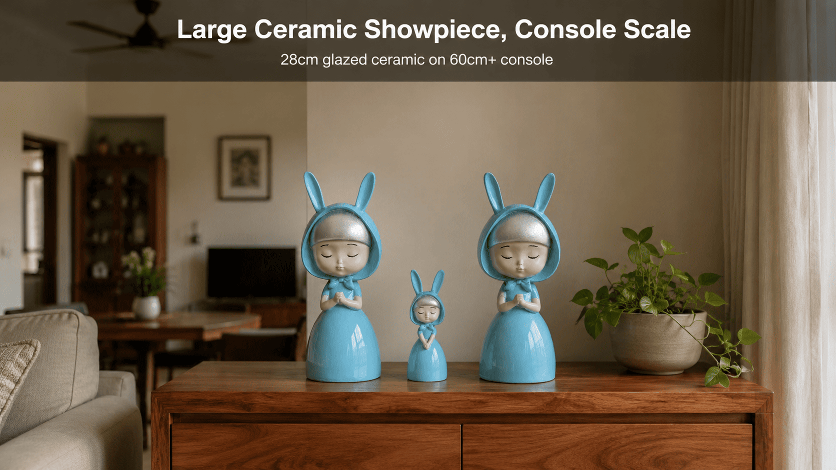 Ceramic vs Resin Showpieces Decorating Large vs Small Living Rooms