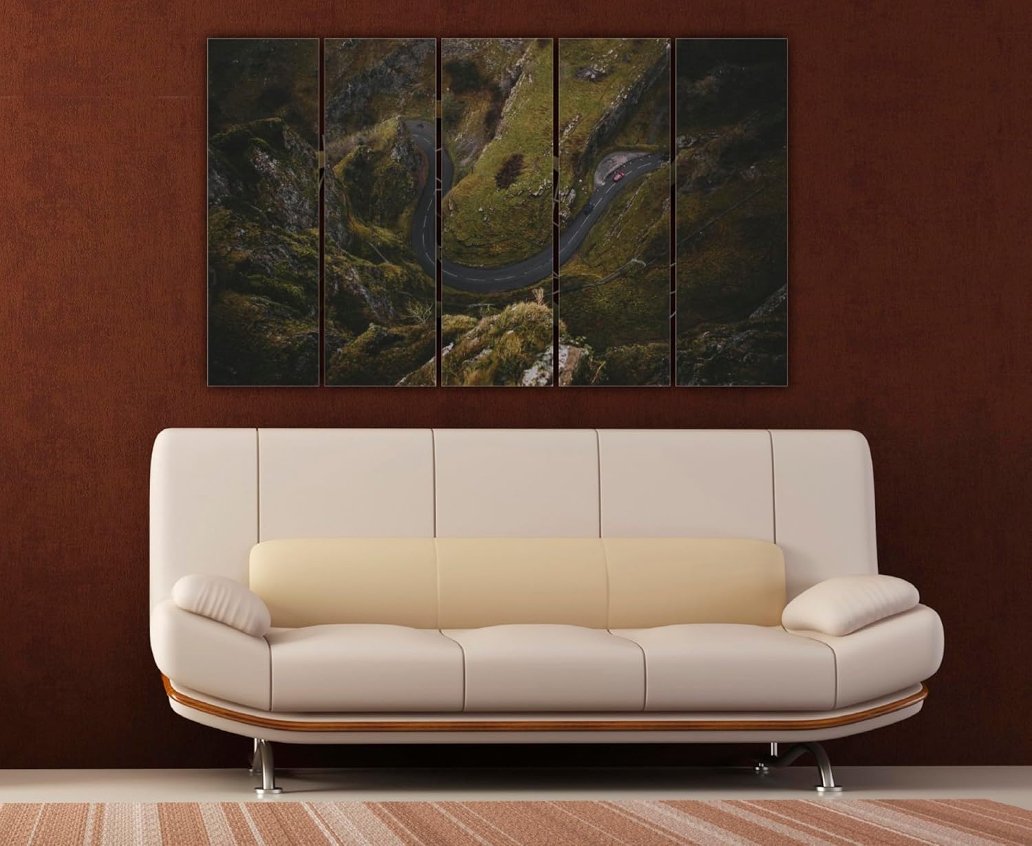 Close-up of vibrant splash-proof wooden MDF panels in the Scenery-sational Wall Art set