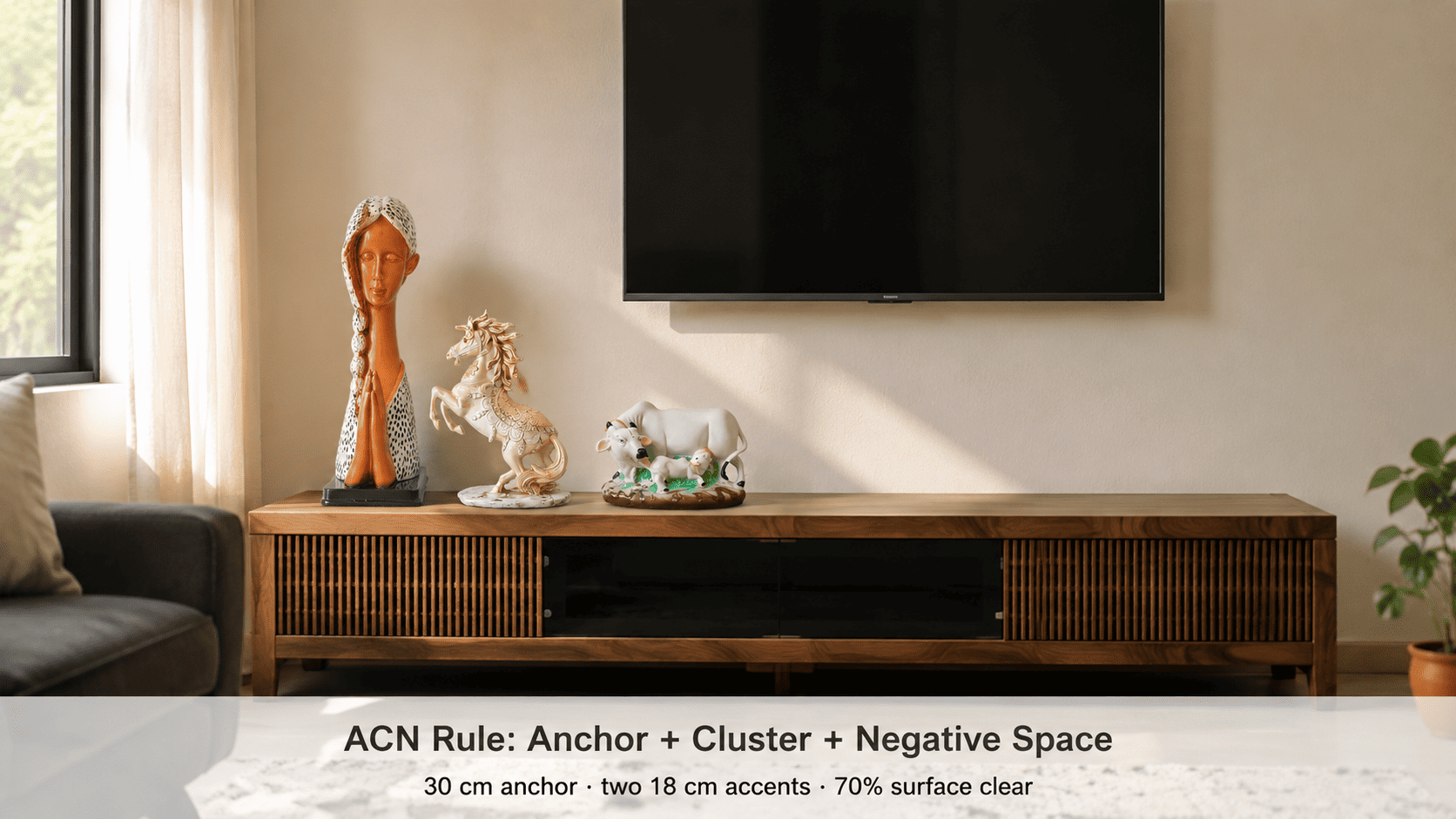 Décor Accents That Prevent a Large Indian Living Room from Feeling Cold or Bare