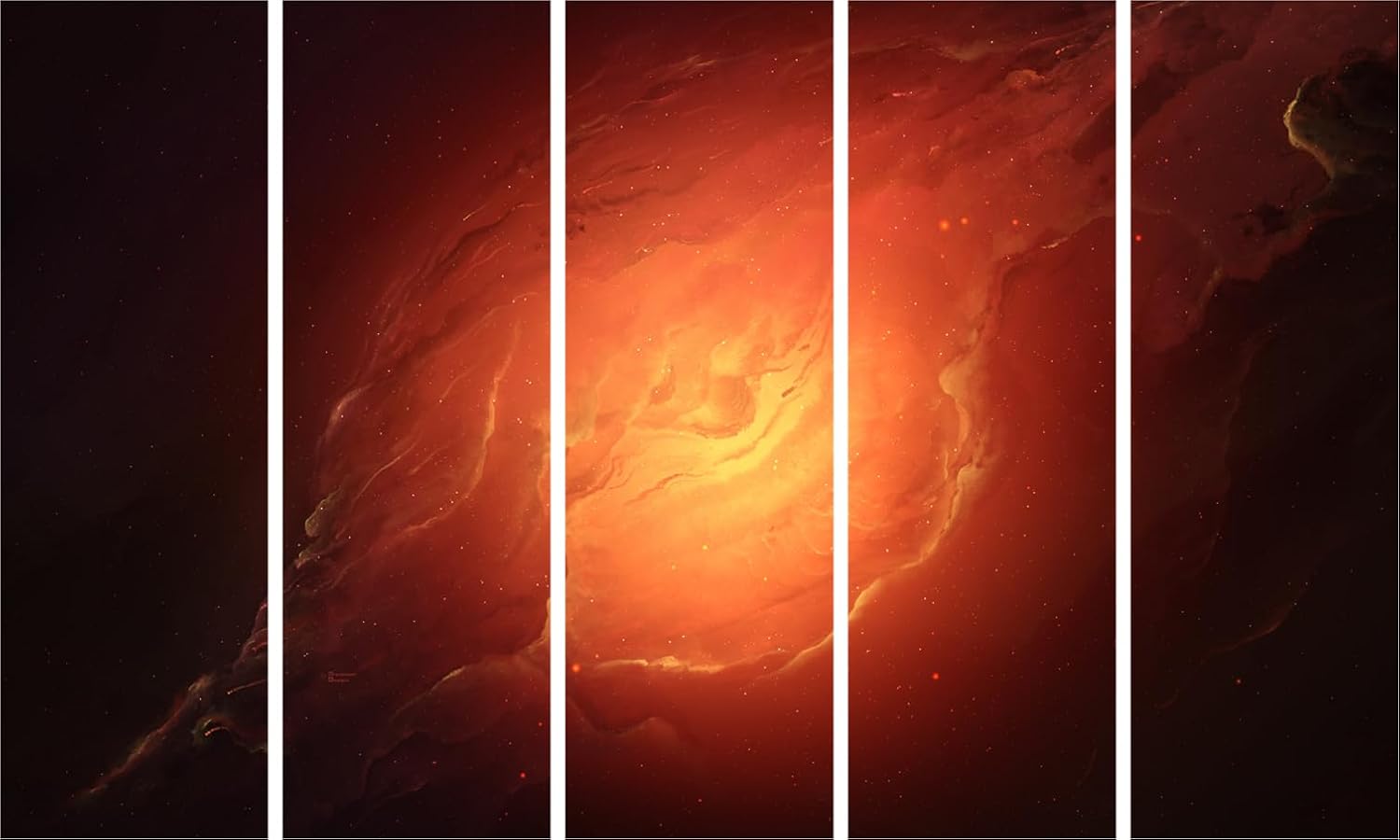 Galaxy-tastic Space Photography Wall Art  Framed Multi-Panel Marvel (127x76cm)