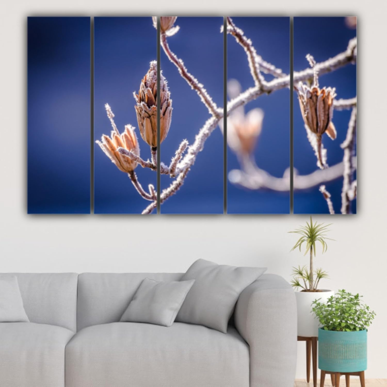 Winter Wonderland Splits: Framed Multi-Panel Wall Art That'll Frost Your Fancy captures frost-kissed trees in vivid photography-inspired prints.