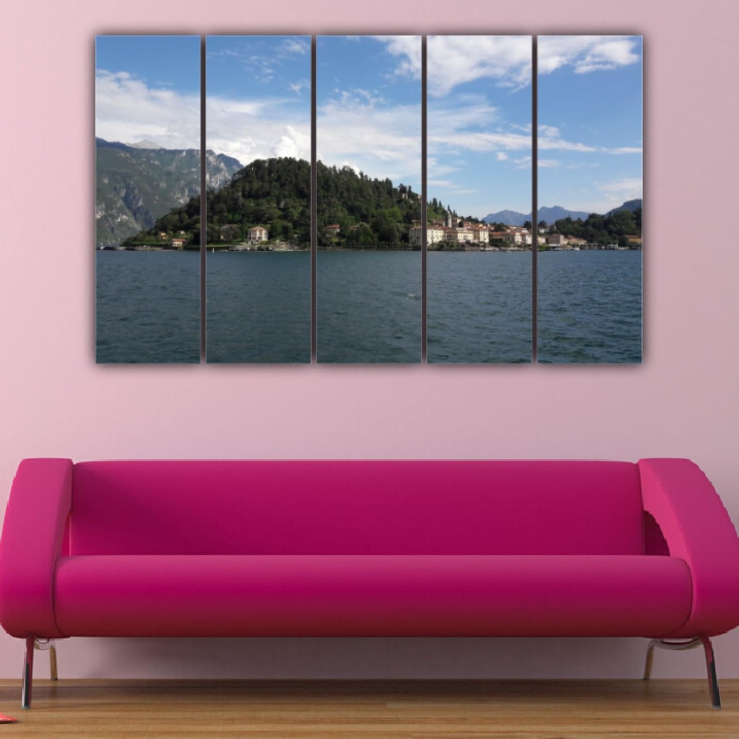 Close-up view of the sleek 6mm MDF frames in our Lake-tastic Multi-Frame Framed Wall Art That'll Make Waves.