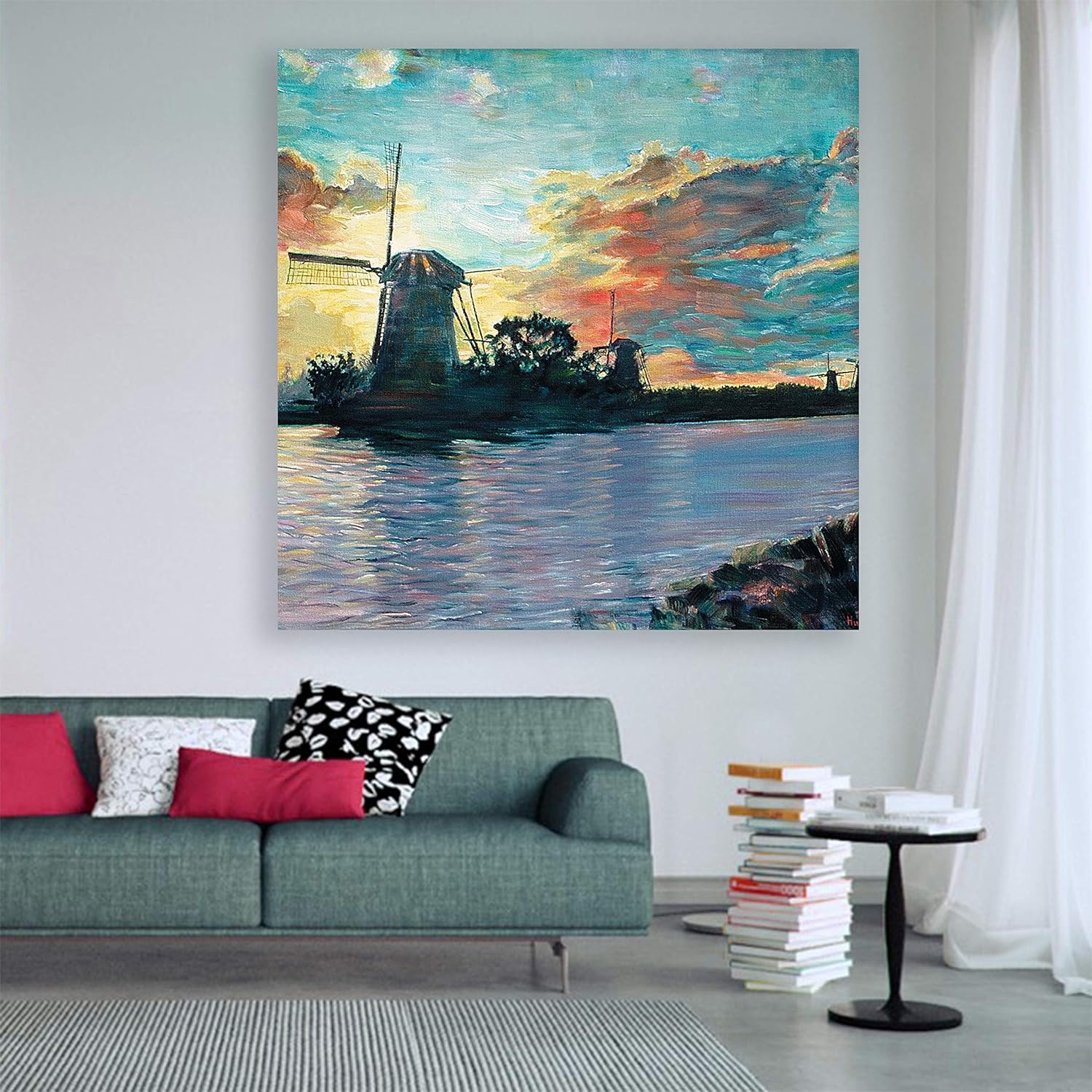 Sky-high Cotton Candy Cityscape Unframed Wall Art showing pastel clouds and dreamy landscape.