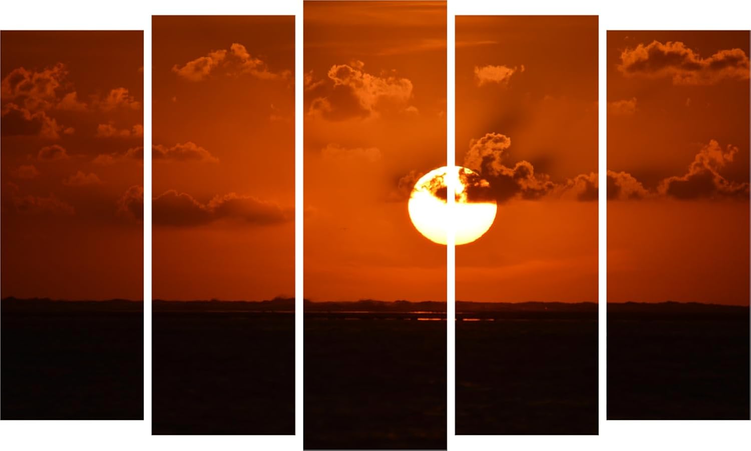 Sunset-kissed Multi-Frame Photography Framed Wall Art That'll Make Your Walls Blush (127x76cm)