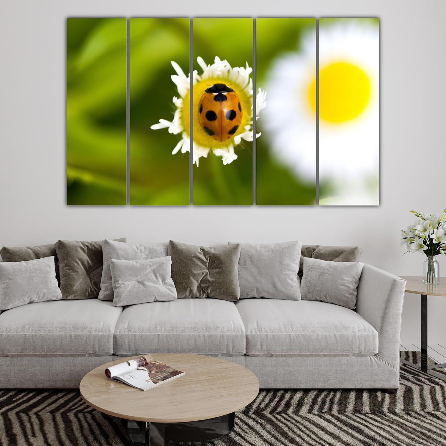 Close-up of Ladybug-tastic Framed Photography Wall Art panels